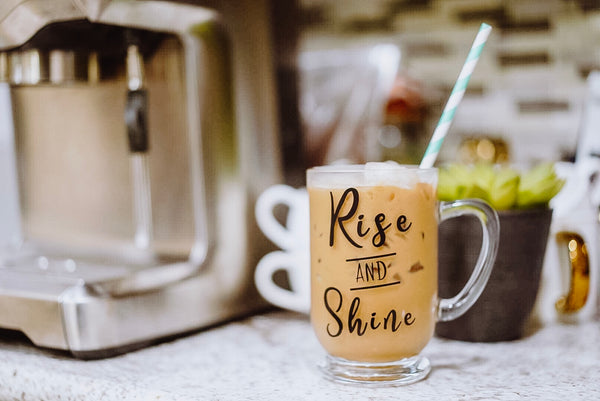Rise and Shine | Glass Coffee Mugs